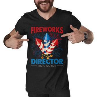 4Th Of July - Fireworks Director I Run You Run Fourth July Men V-Neck Tshirt - Seseable