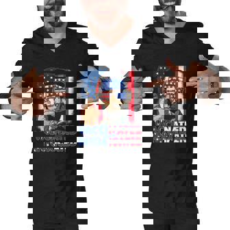4Th Of July Vaccinated Intoxicated Usa Abe Lincoln Men V-Neck Tshirt | Mazezy