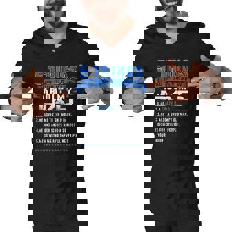 5 Things You Should Know About My Dad Fathers Day Funny Men V-Neck Tshirt | Mazezy