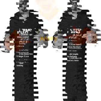 5 Things You Should Know About My Pappy Fathers Day Funny Men V-Neck Tshirt | Mazezy