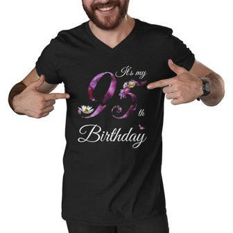 95 Years Old Floral 1927 Its My 95Th Birthday Gift Men V-Neck Tshirt | Mazezy