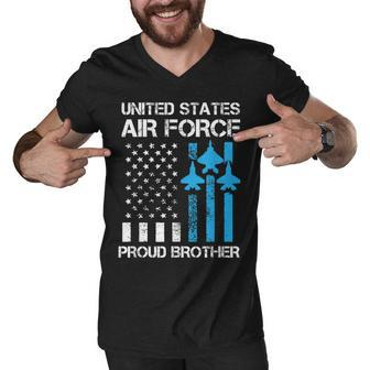 Air Force Us Veteran | Proud Air Force Brother 4Th Of July Men V-Neck Tshirt - Seseable
