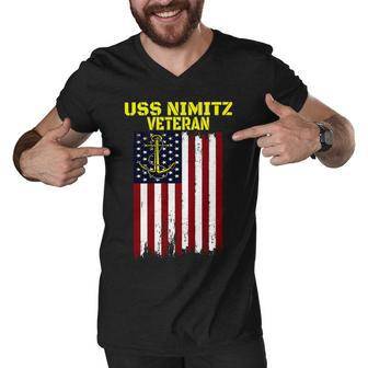 Aircraft Carrier Uss Nimitz Cvn-68 Veterans Day Father Day T-Shirt Men V-Neck Tshirt - Monsterry AU