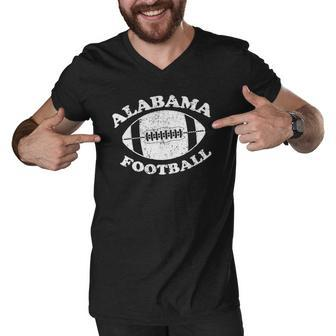 Alabama Football Vintage Distressed Style Men V-Neck Tshirt | Mazezy