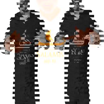 Ancient Greek Maritime History - Battle Of Salamis Men V-Neck Tshirt | Mazezy