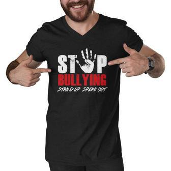 Anti Bully Movement Stop Bullying Supporter Stand Up Speak Men V-Neck Tshirt | Mazezy