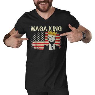 Anti Joe Biden Ultra Maga The Return Of The Great Maga King V2 Men V-Neck Tshirt | Favorety CA