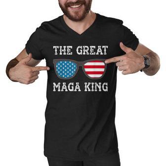 Anti Joe Biden Ultra Maga The Return Of The Great Maga King V3 Men V-Neck Tshirt | Favorety AU