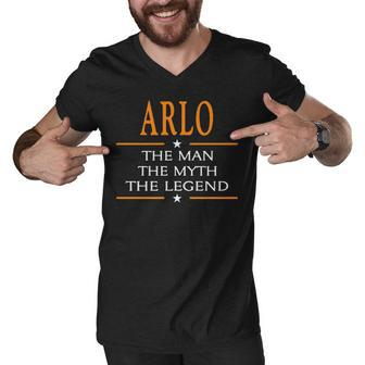 Arlo Name Gift Arlo The Man The Myth The Legend Men V-Neck Tshirt - Seseable