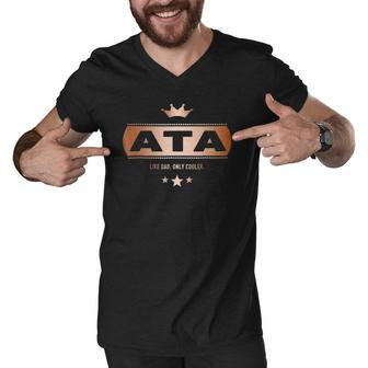 Ata Like Dad Only Cooler Tee- For An Azerbaijani Father Men V-Neck Tshirt | Mazezy