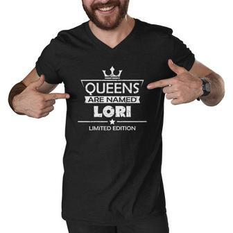 Awesome Queens Are Named Lori Custom Lori Design Tee Men V-Neck Tshirt | Mazezy