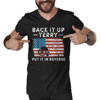 Back Up Terry Put It In Reverse Firework Funny 4Th Of July V8 Men V-Neck Tshirt - Seseable