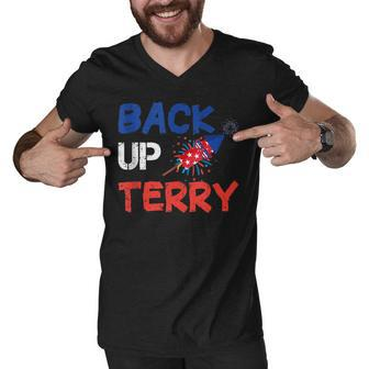 Back Up Terry Put It In Reverse Funny 4Th Of July Fireworks V2 Men V-Neck Tshirt - Seseable