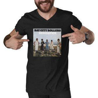 Bay City Rollers Dedication Music Band Men V-Neck Tshirt | Mazezy