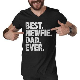 Best Newfie Dad Ever Funny Dog Owner Daddy Cool Father Men V-Neck Tshirt - Monsterry UK