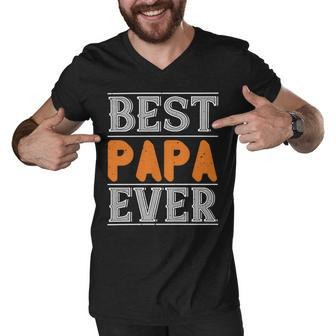 Best Papa Ever 2 Papa T-Shirt Fathers Day Gift Men V-Neck Tshirt - Monsterry CA
