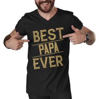 Best Papa Ever Papa T-Shirt Fathers Day Gift Men V-Neck Tshirt - Monsterry CA