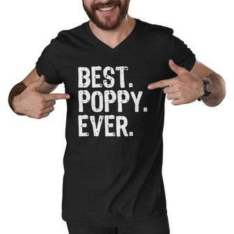 Best Poppy Ever Gift Fathers Day Men V-Neck Tshirt | Mazezy