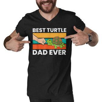 Best Turtle Dad Ever Love Sea Turtles Men V-Neck Tshirt - Seseable