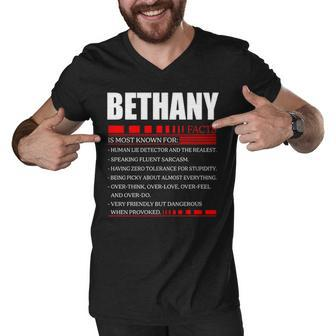 Bethany Fact Fact T Shirt Bethany Shirt For Bethany Fact Men V-Neck Tshirt - Seseable