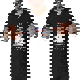 Book Reading Library Shh Im Reading Men V-Neck Tshirt | Mazezy