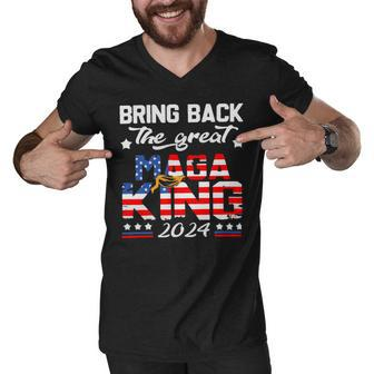 Bring Back The Great Maga King 2024 4Th Of July Trump 2024T President Trump Tee Republican Anti Biden Men V-Neck Tshirt - Monsterry AU