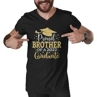 Brother Senior 2022 Proud Brother Of A Class Of 2022 Graduate Men V-Neck Tshirt | Mazezy