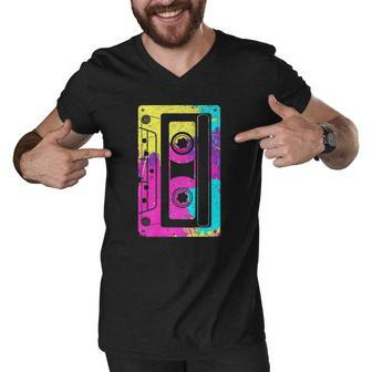 Cassette Tape Mixtape 80S And 90S Costume Men V-Neck Tshirt | Mazezy
