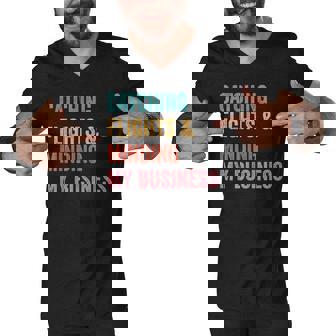 Catching Flights & Minding My Business Men V-Neck Tshirt | Mazezy