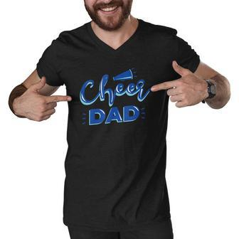 Cheer Dad - Proud Cheerleader Father Cheer Parent Men V-Neck Tshirt | Mazezy