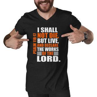 Christerest Psalm 11817 Christian Bible Verse Affirmation Men V-Neck Tshirt | Mazezy