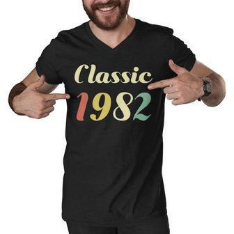 Classic 1982 Birthday Men V-Neck Tshirt - Seseable