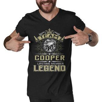 Cooper Name Gift Team Cooper Lifetime Member Legend Men V-Neck Tshirt - Seseable