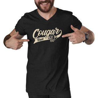 Cougar Bait Mountain Lion Men V-Neck Tshirt | Mazezy