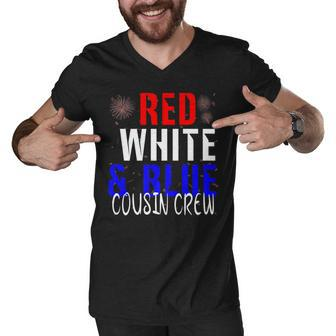 Cousin Crew 4Th Of July Funny Family Vacation Group Men V-Neck Tshirt - Seseable