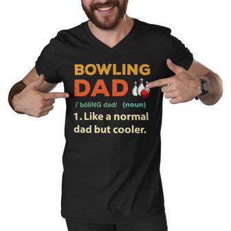 Dad Cool Bowler Alley Mens Lover Sballbowler Bowling Bowler Men V-Neck Tshirt - Seseable
