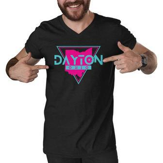 Dayton Ohio Triangle Souvenirs City Lover Gift Men V-Neck Tshirt | Mazezy