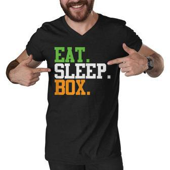 Eat Sleep Box | Irish Pride Boxing Men V-Neck Tshirt - Seseable