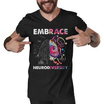 Embrace Neurodiversity Funny V4 Men V-Neck Tshirt | Favorety AU