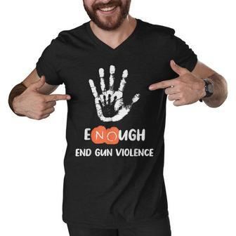 Enough End Gun Violence No Gun Anti Violence No Gun Men V-Neck Tshirt | Mazezy