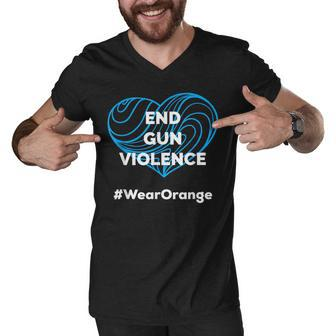 Enough End Gun Violence Wear Orange Men V-Neck Tshirt | Mazezy
