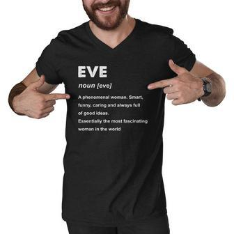 Eve Name Definition Personalized Custom Men V-Neck Tshirt | Mazezy