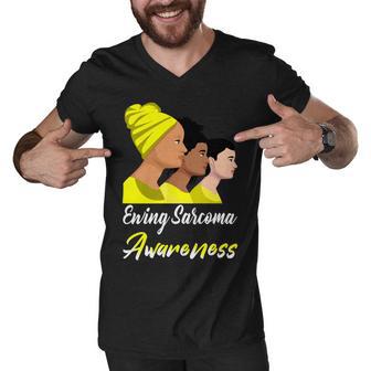 Ewings Sarcoma Awareness Yellow Women Ewings Sarcoma Ewings Sarcoma Awareness Men V-Neck Tshirt | Favorety AU