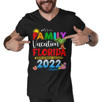 Family Vacation Florida Making Memories Together 2022 Travel V2 Men V-Neck Tshirt - Seseable