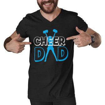Father Cheerleading Gift From Cheerleader Daughter Cheer Dad V3 Men V-Neck Tshirt - Seseable