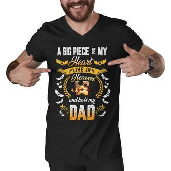 Father Grandpa A Big Piece Of My Heart254 Family Dad Men V-Neck Tshirt - Monsterry UK