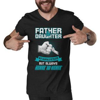 Father Grandpa Fatherdaughter Not Aways Eye To Eye 185 Family Dad Men V-Neck Tshirt - Monsterry AU