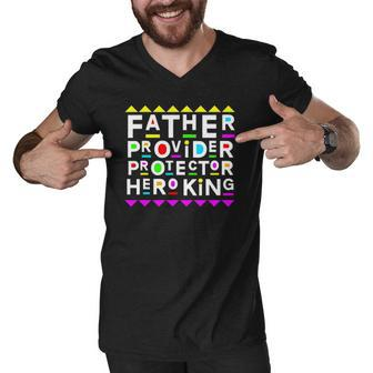 Fathers Day Design 90S Style Men V-Neck Tshirt | Mazezy