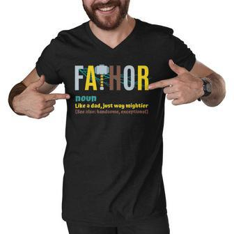 Fathor For Men Fathers Day Gift Viking Fathor Hero Men V-Neck Tshirt - Seseable