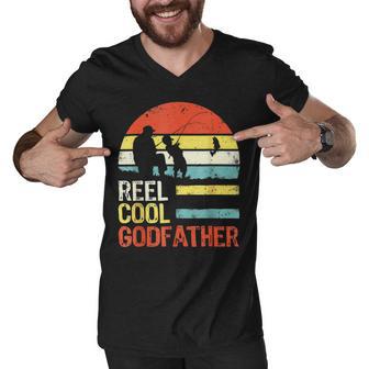 Fishing Reel Cool Godfather V3 Men V-Neck Tshirt | Favorety